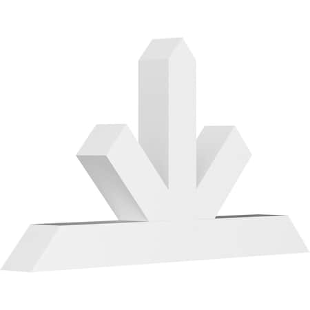 Ekena Millwork Saratoga Architectural Grade PVC Gable Bracket, 60"W x 32 1/2"H x 6"D x 6"F, 13/12 Pitch GBP060X33X0606SAR00